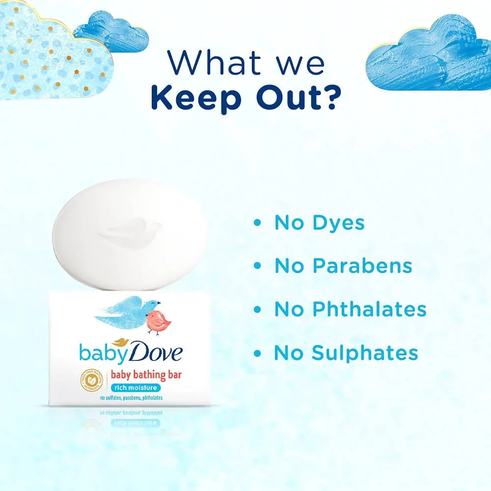 Baby Dove Rich Moisture Bathing Bar, 75 g (Pack of 3)-3.webp